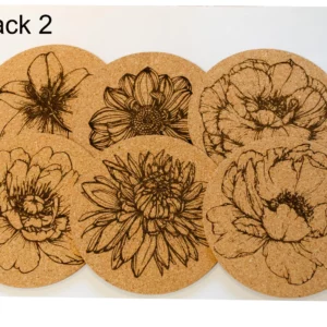 Custom Floral Cork Coasters